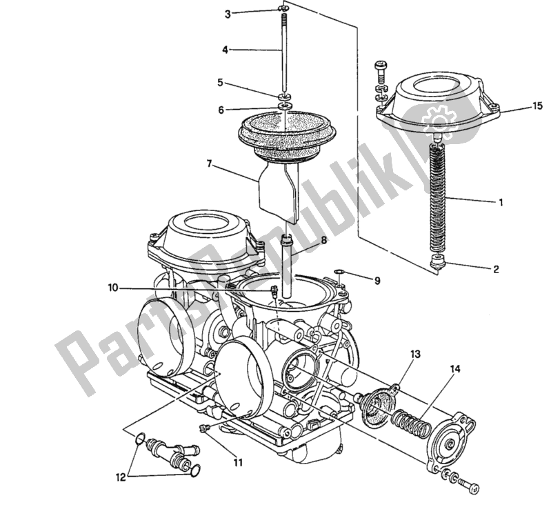 Todas las partes para Piezas De Repuesto Del Carburador de Ducati Supersport 600 SS 1994